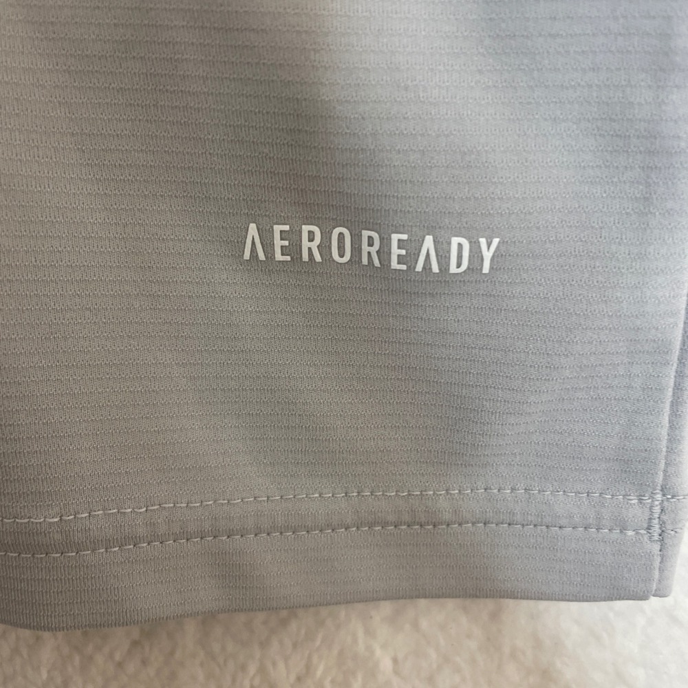 Adidas Aeroready Primegreen Long Sleeve V Neck Athletic Shirt Men's Size L Gray - Picture 4 of 7